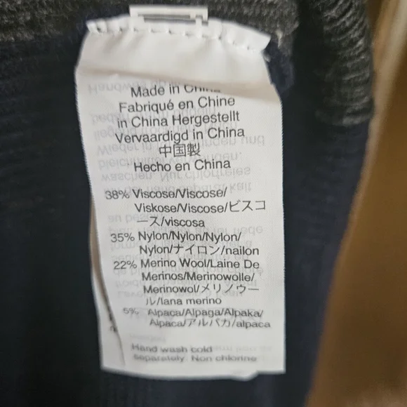 Madewell Kimball Colorblock Sweater Grey Navy Blue Size S - Picture 10 of 10